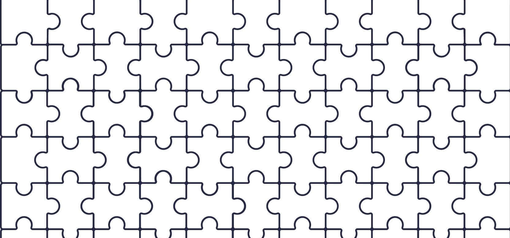 A Puzzle Piece Pattern With Blue Lines