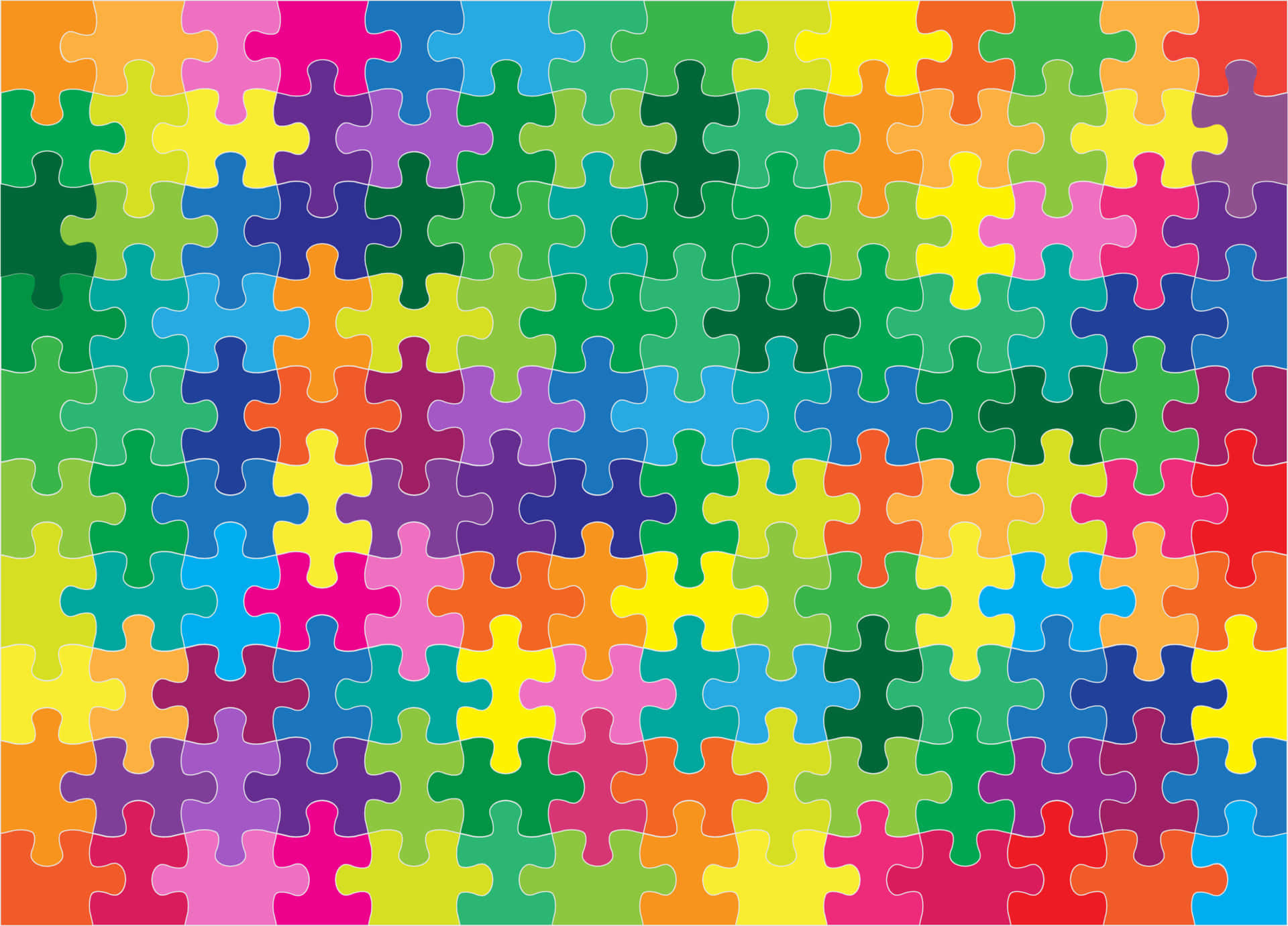Colorful Puzzle Pieces Background Vector