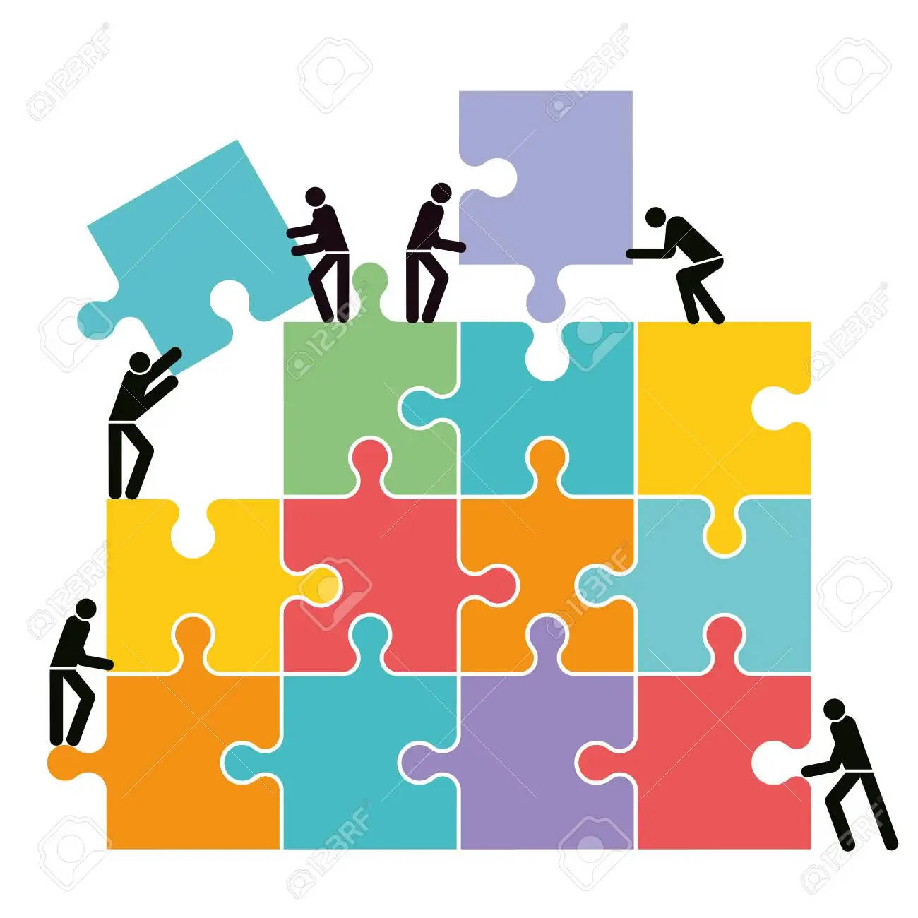 Puzzleverbindung Zusammenarbeit Wallpaper