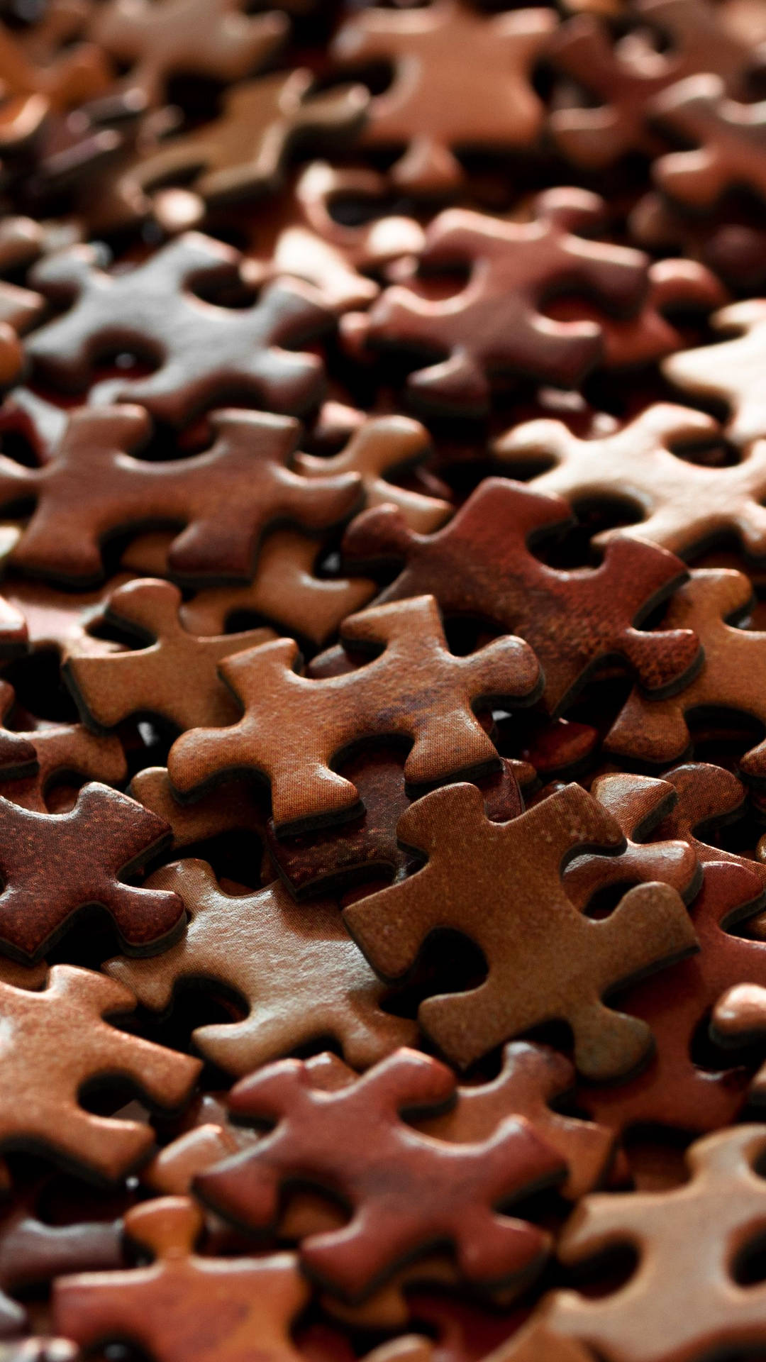Puzzle Fragments Brown Iphone Wallpaper