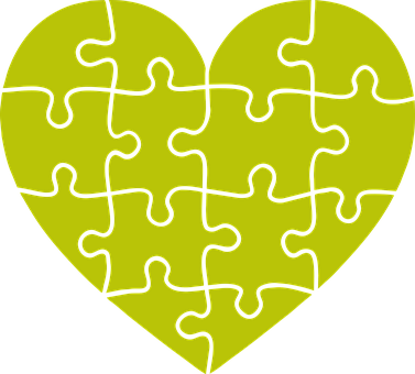 Puzzle Heart Illustration PNG