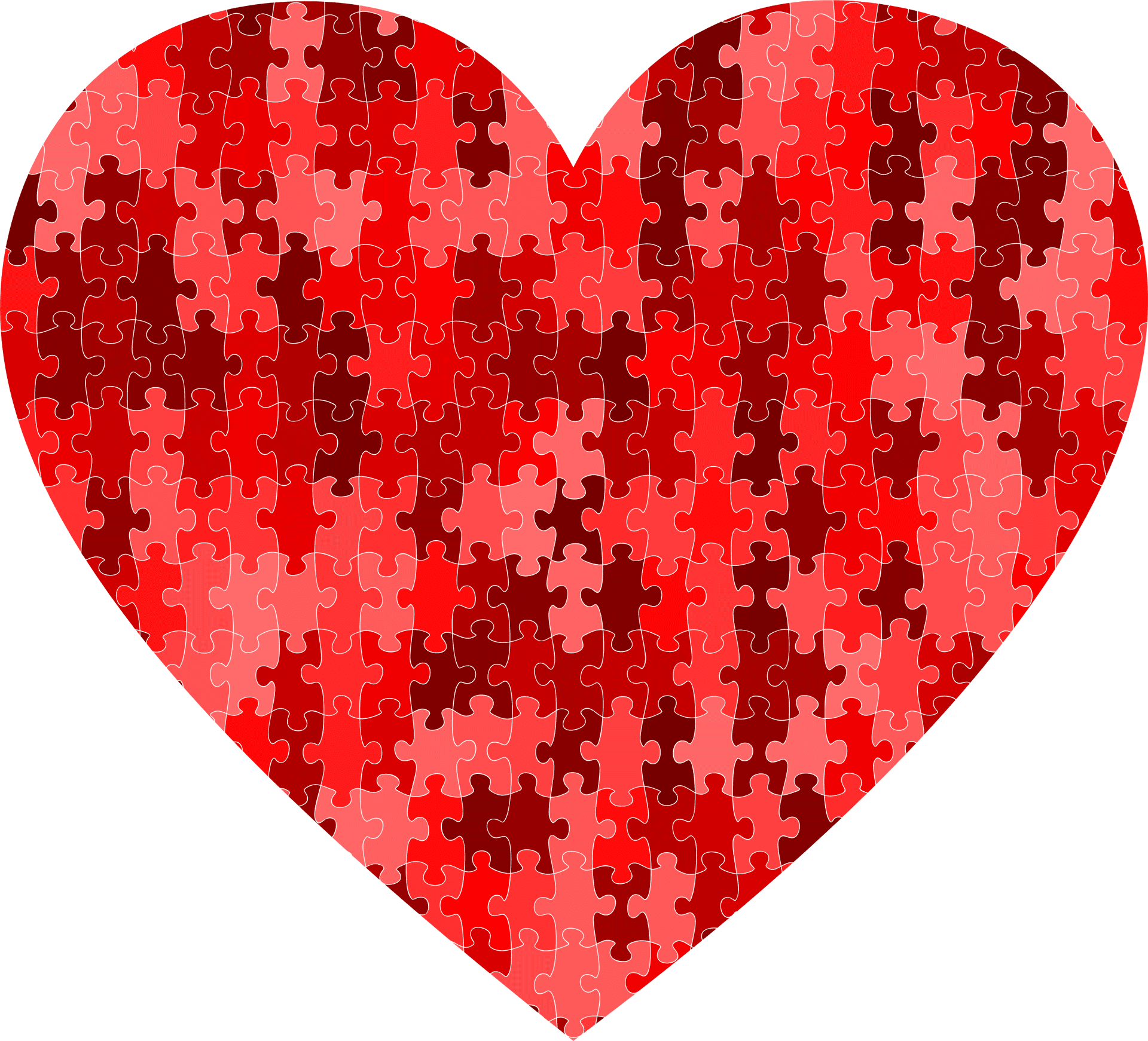 Puzzle Heart Vector Graphic PNG