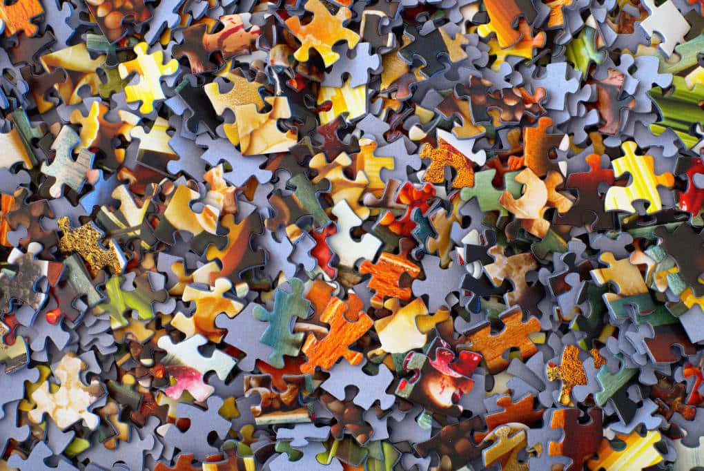 Random Jigsaw Puzzle Pieces Picture