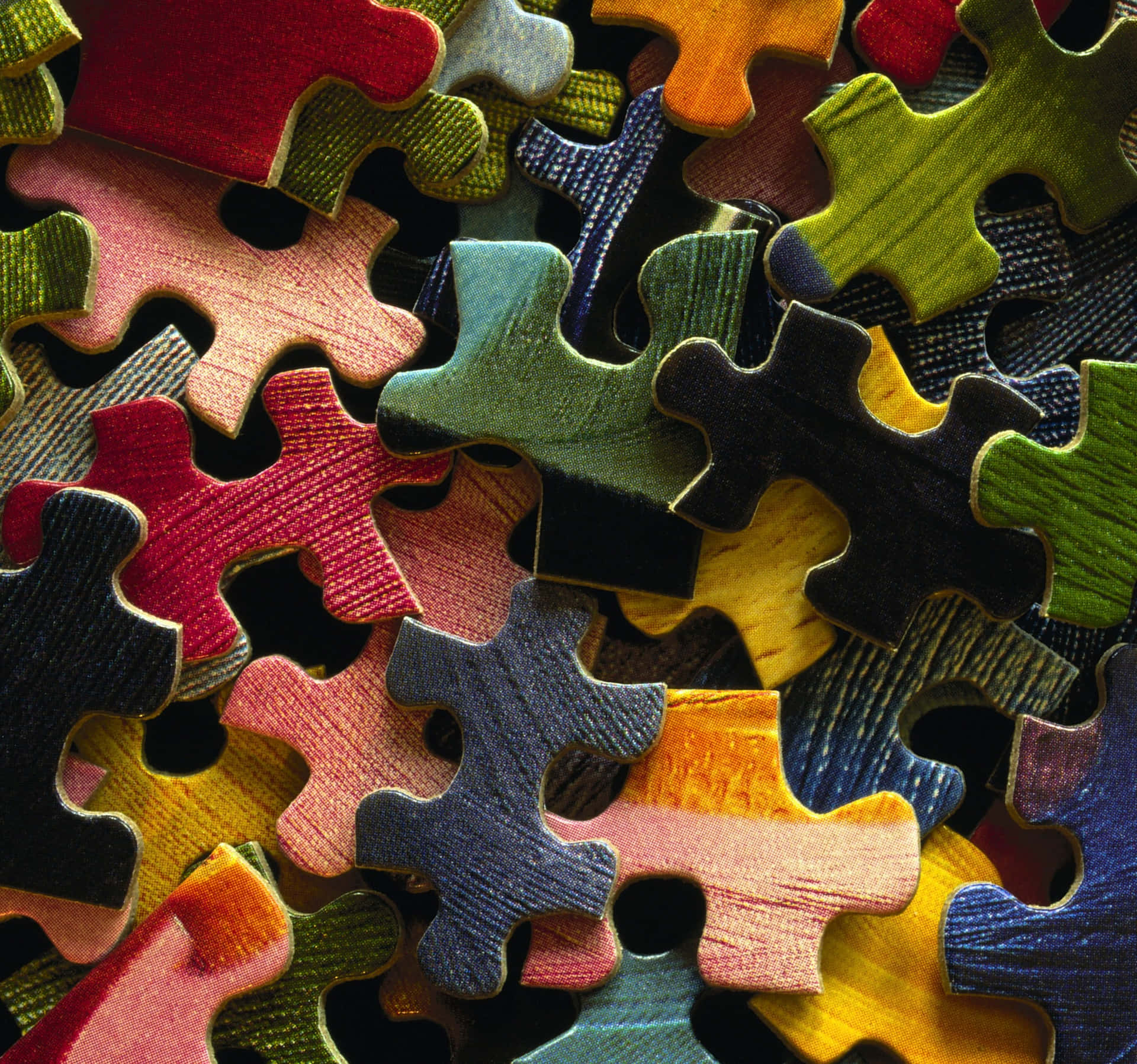 Retro Jigsaw Puzzle Pieces Picture