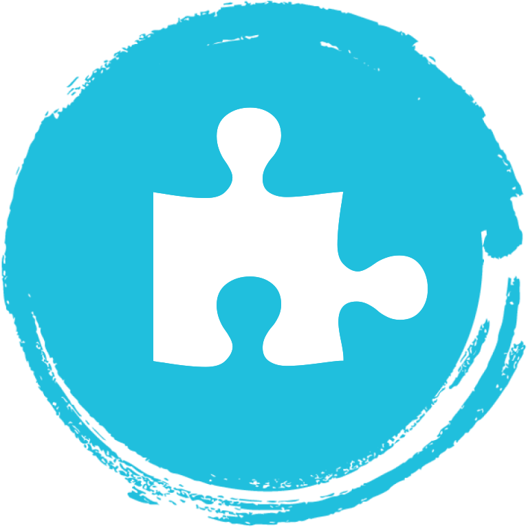 Puzzle Piece Icon Blue Background PNG