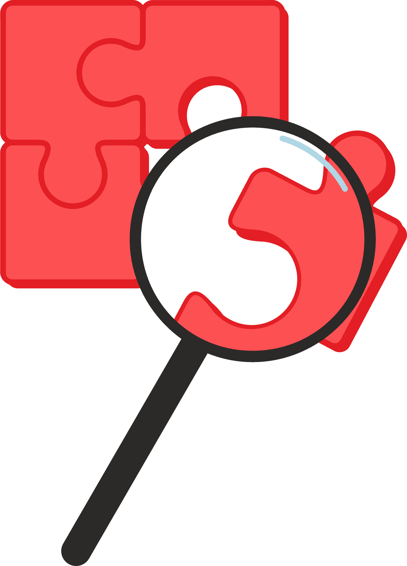 Puzzle Piece Search Concept PNG
