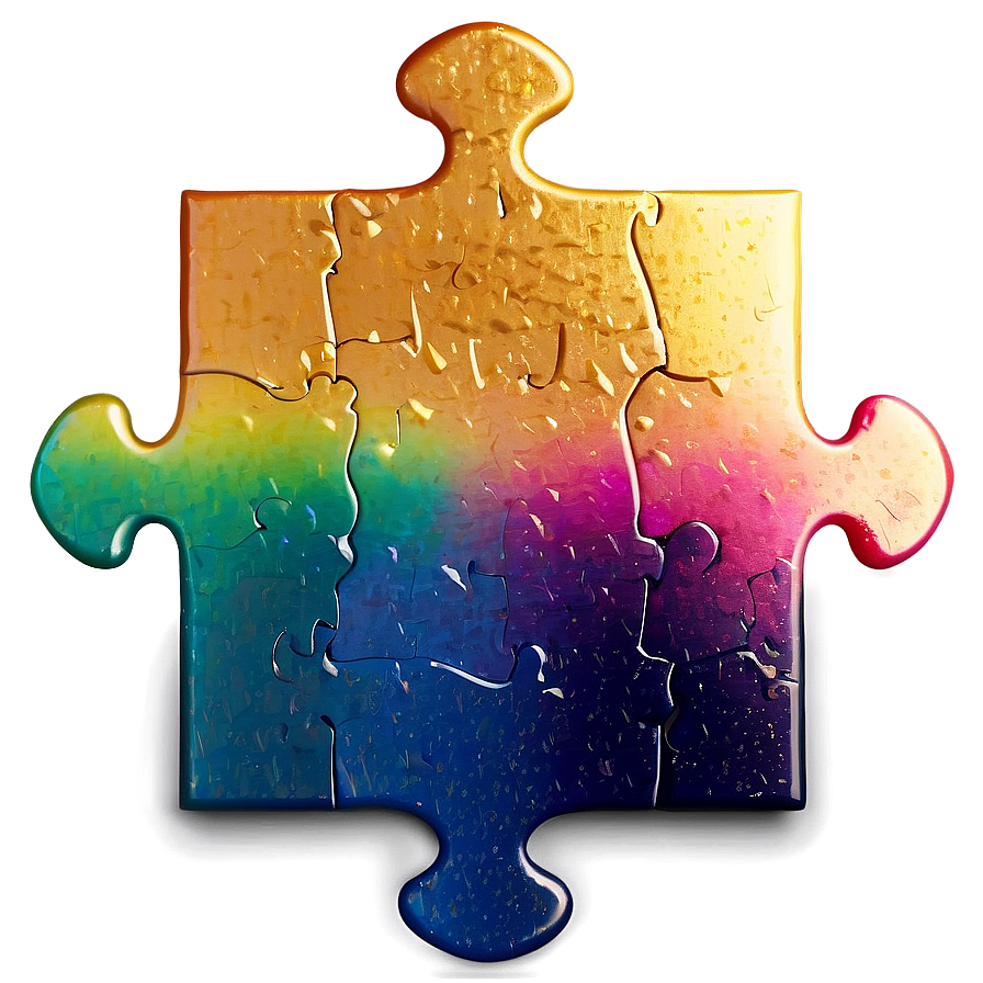 Download Puzzle Piece With Glitter Png Xlh | Wallpapers.com