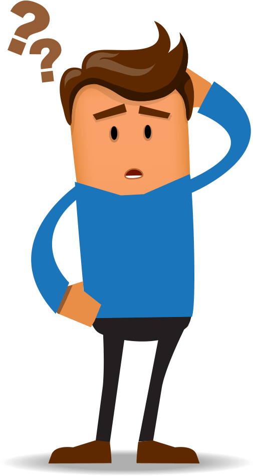 Puzzled Cartoon Man PNG