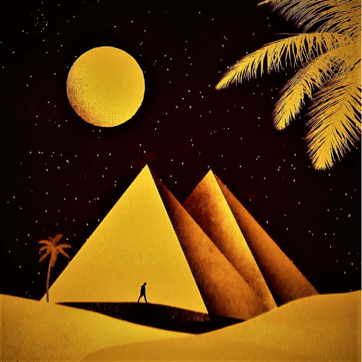 Pyramid Of The Moon Desert Wallpaper