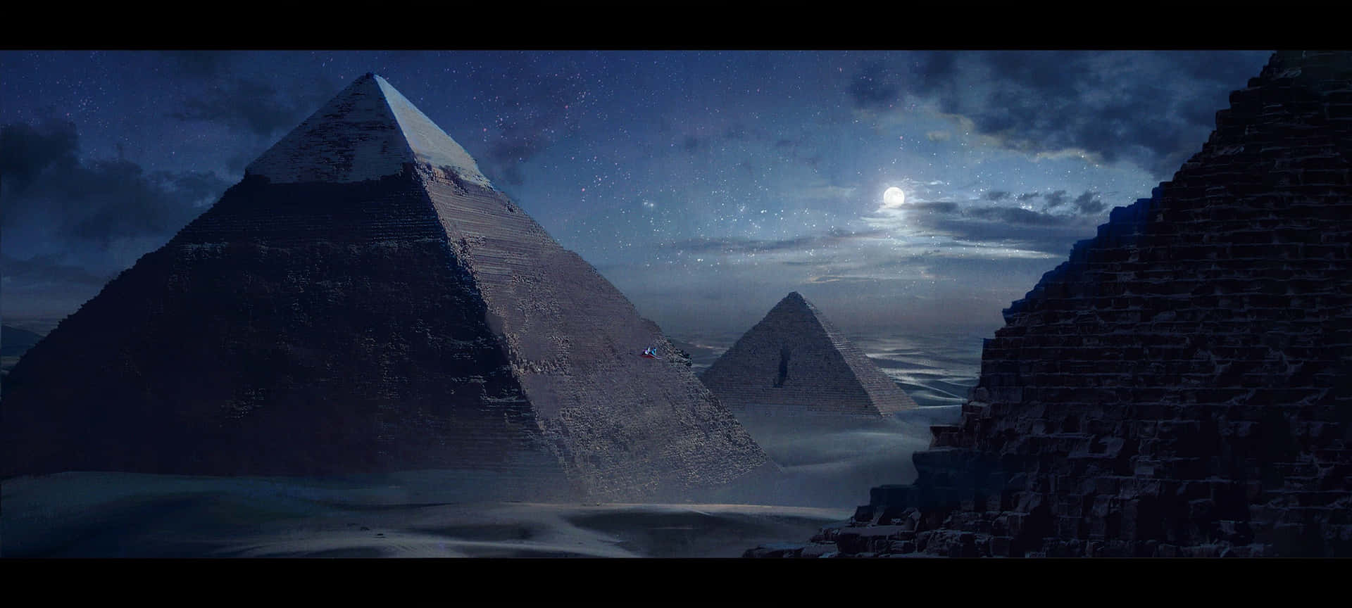 Pirámidede La Luna Fantasía. Fondo de pantalla