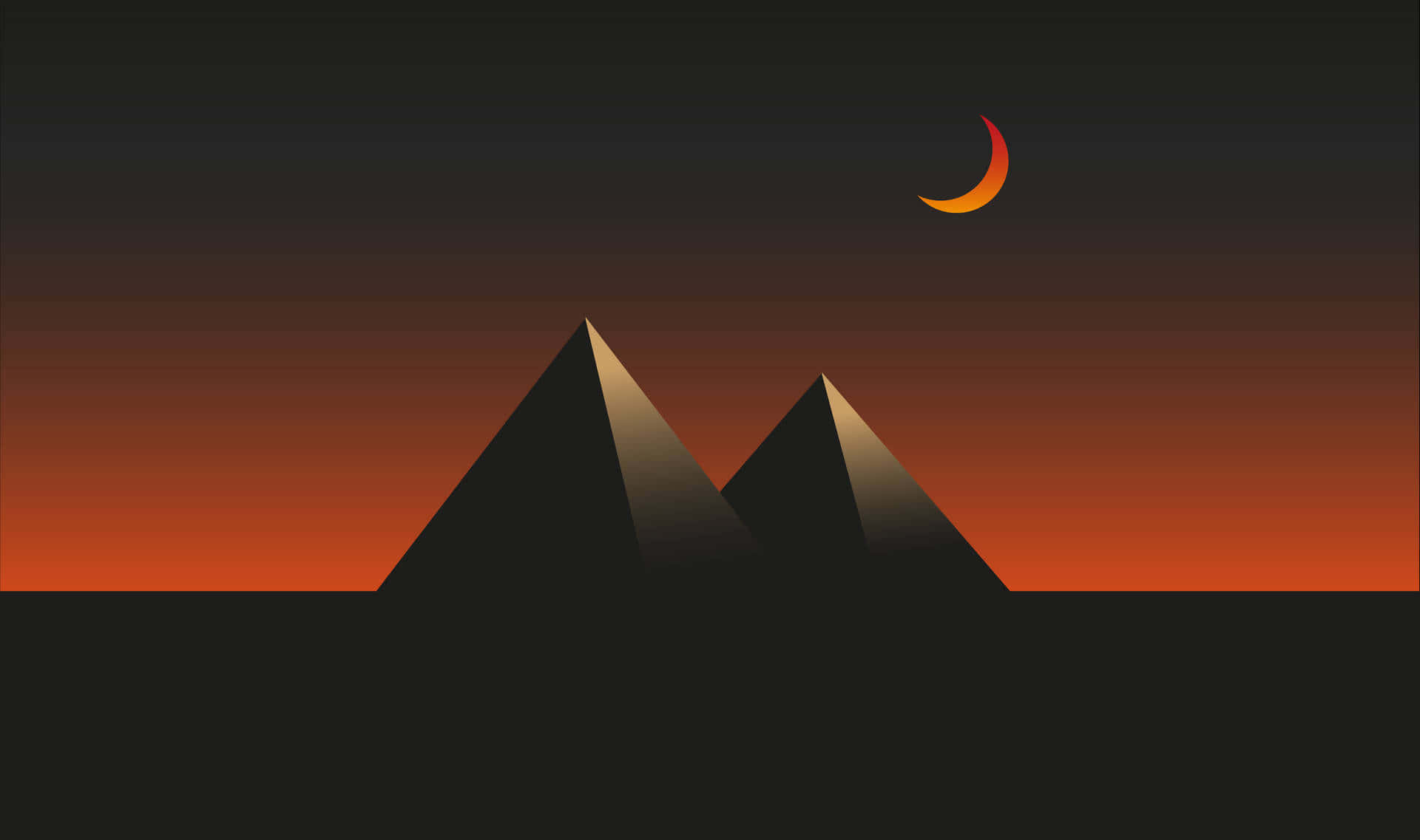 Pyramid Of The Moon Sunset Wallpaper