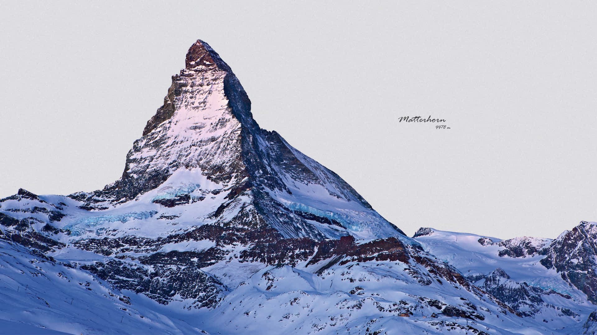 Pyramidformadtopp På Matterhorn. Wallpaper