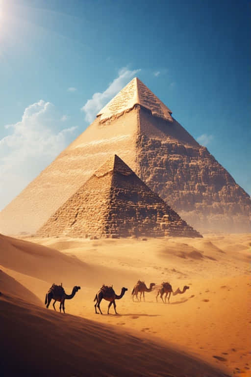 Pyramids Of Giza Timeless Desert 4k Wallpaper