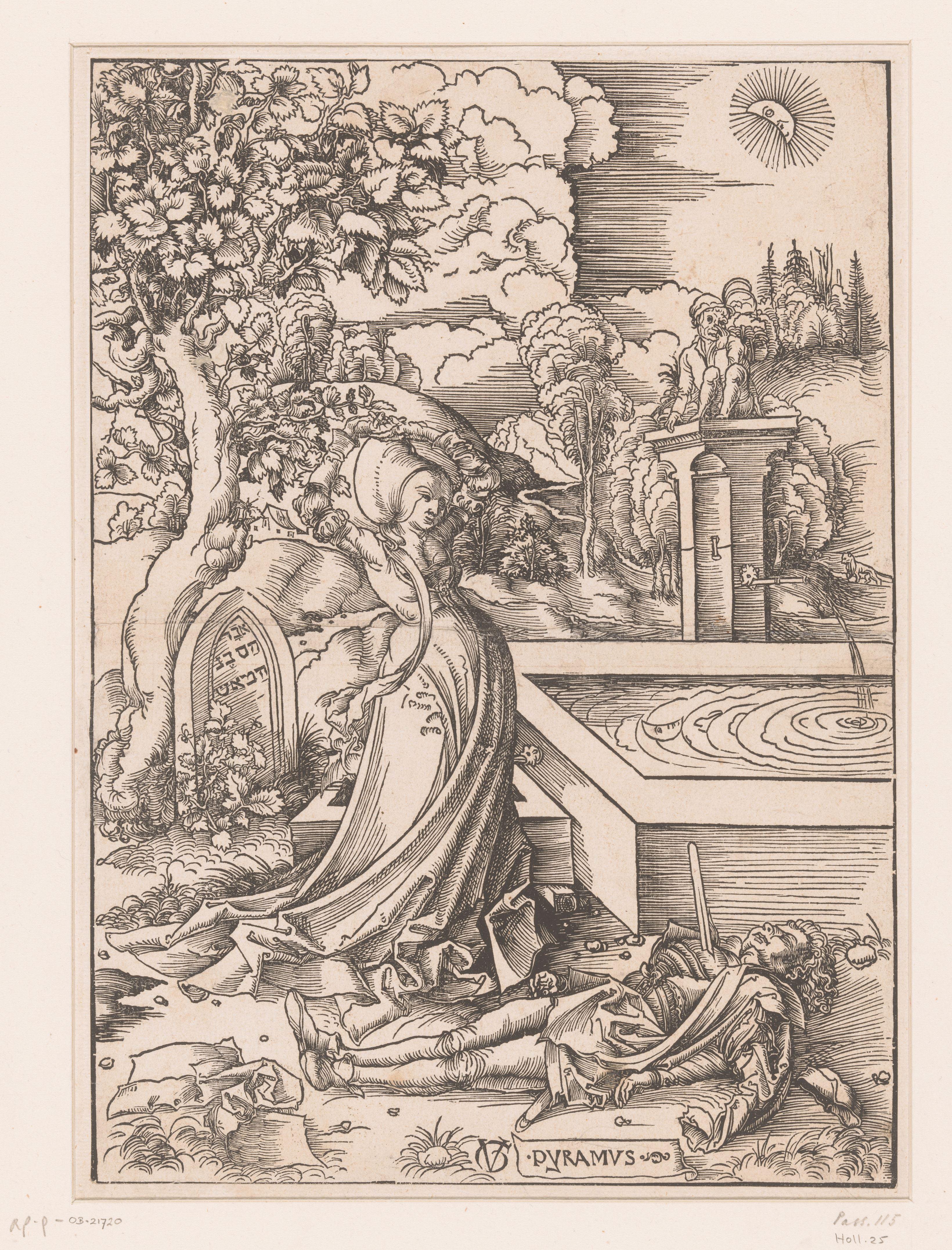 Pyramus en Thisbe Wallpaper