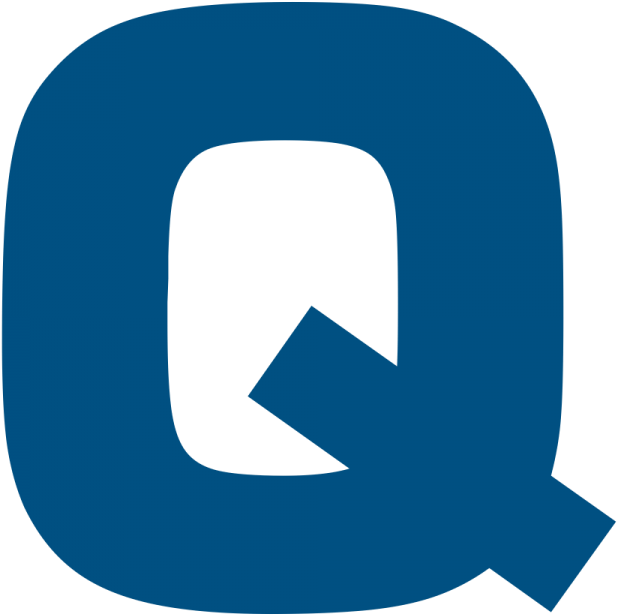 Q Logo Blue Background PNG