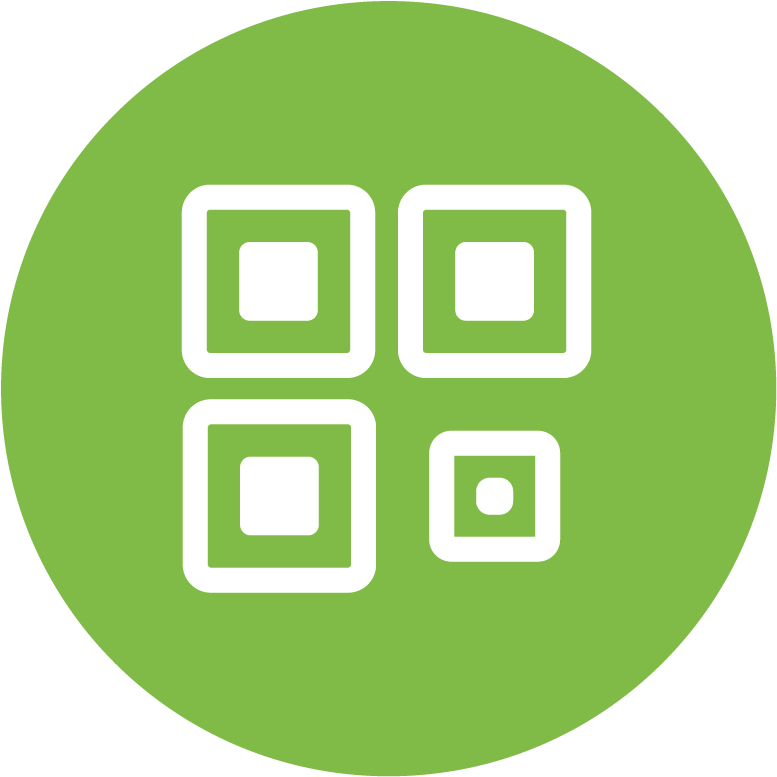 Q R Code Symbol Green Background PNG