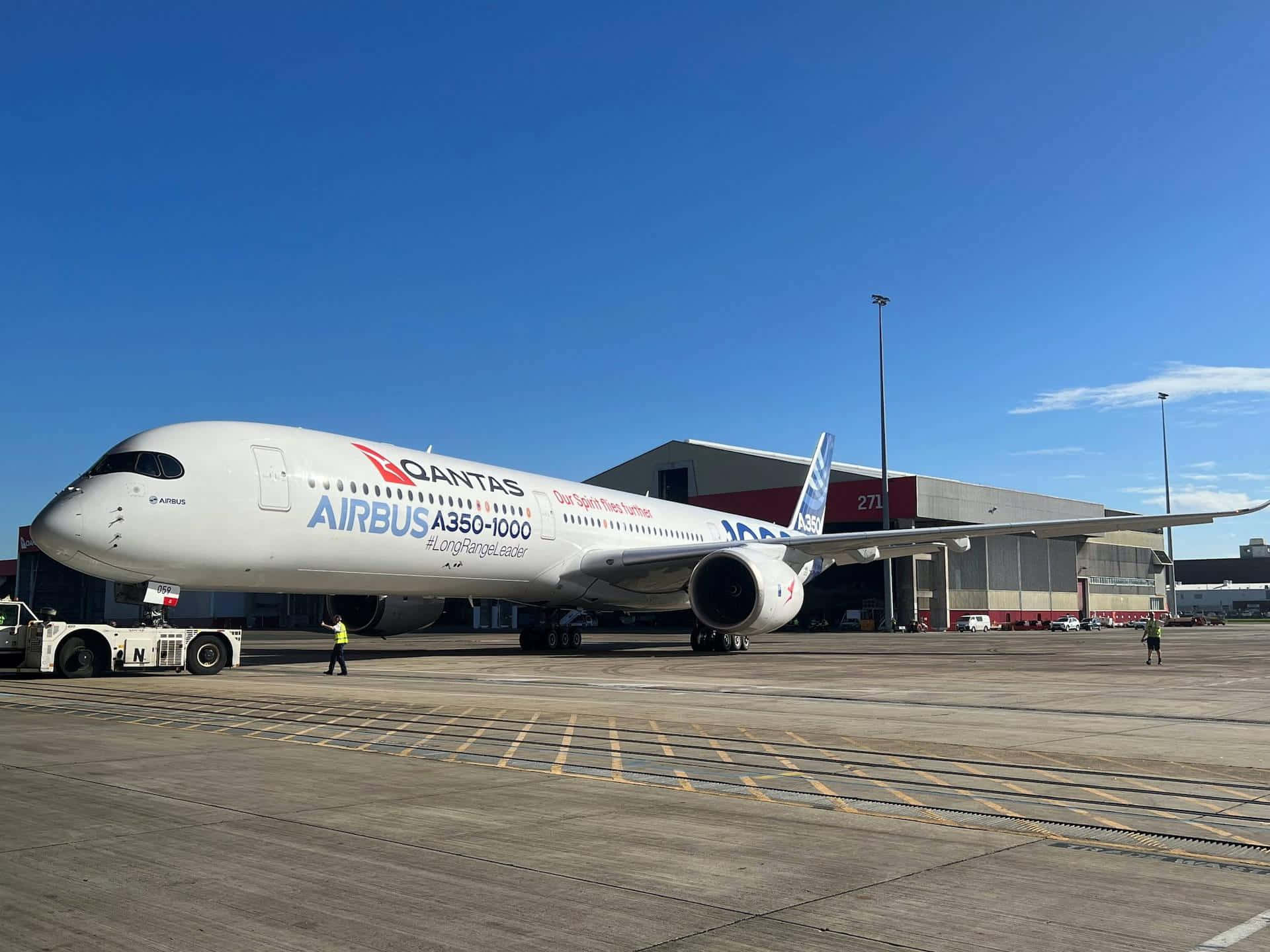 Qantas Airbus A3501000at Airport Wallpaper