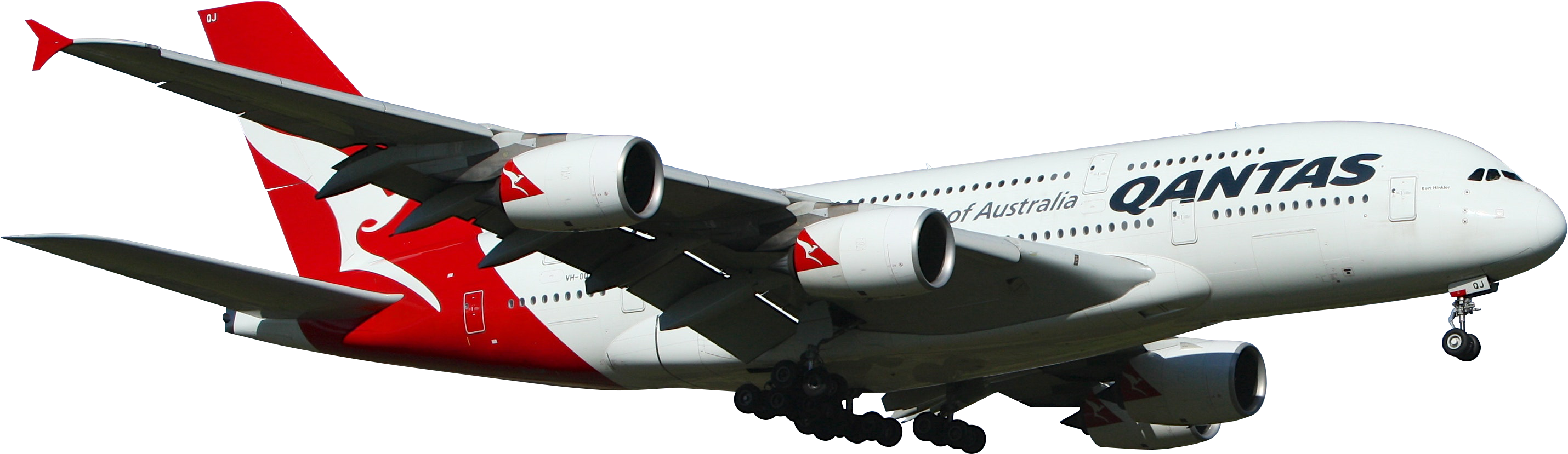 Qantas Airbus A380 Midflight PNG