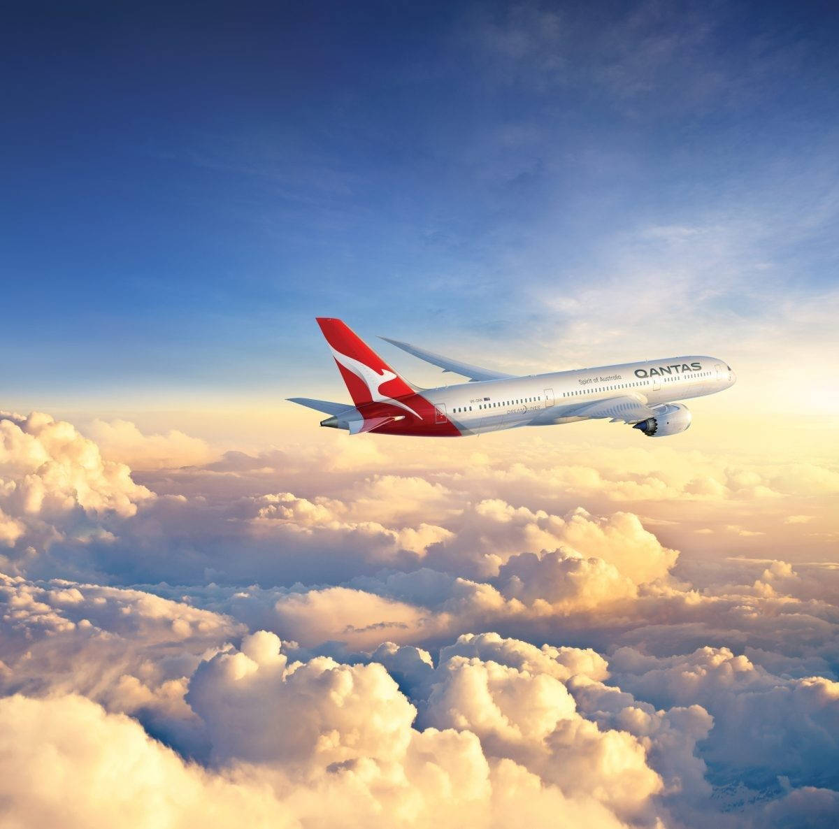 Qantas Aircraft Over The Horizon Wallpaper