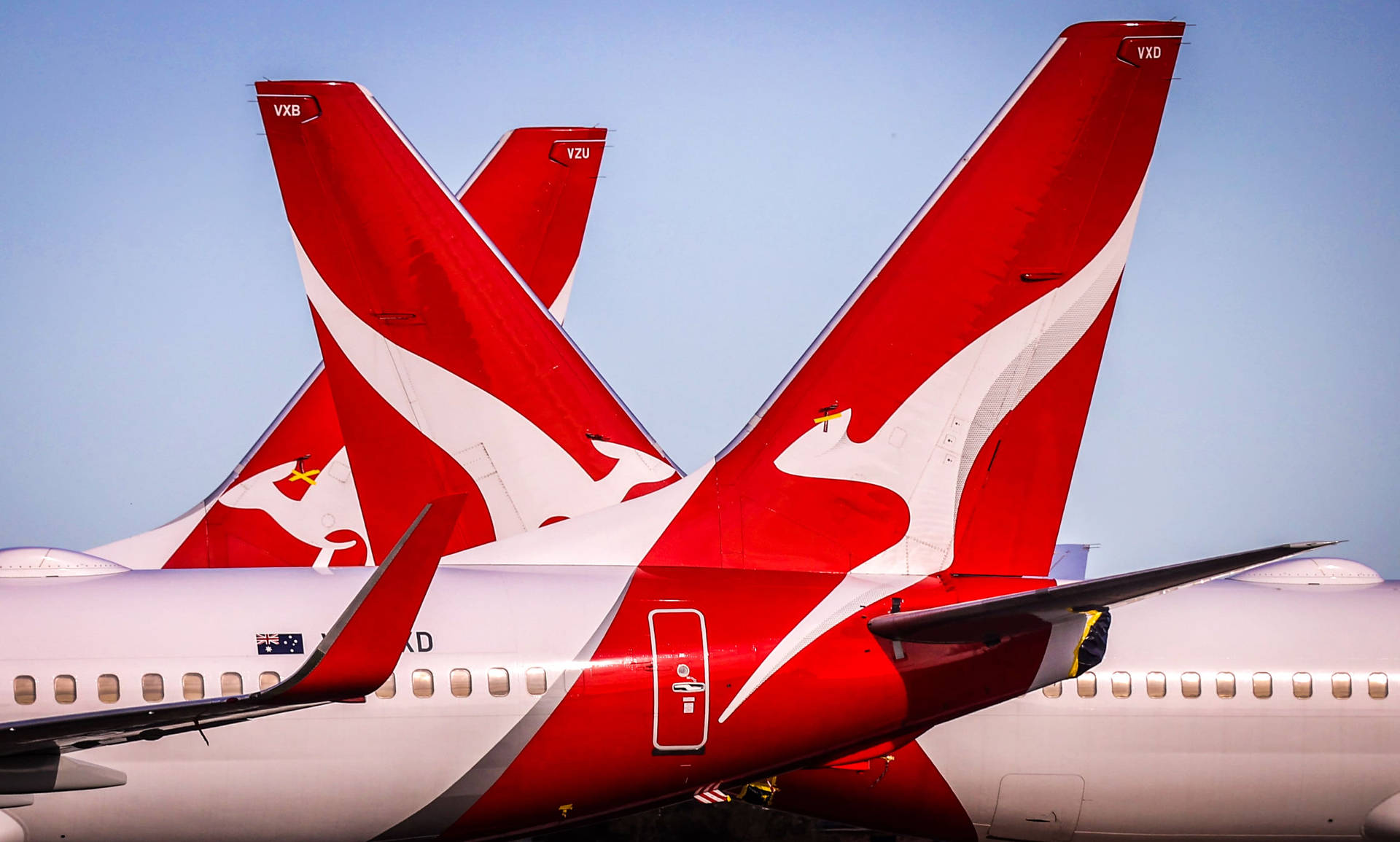 Colasde Las Aeronaves De Qantas Fondo de pantalla