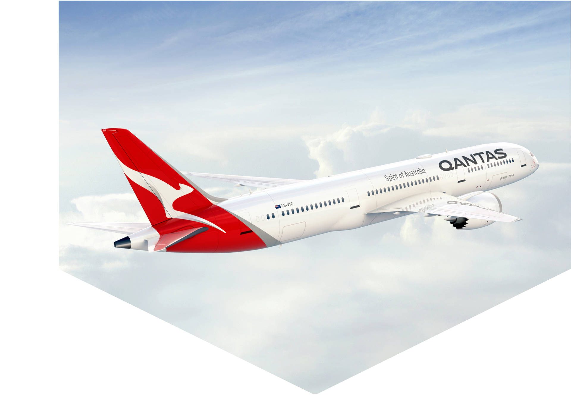 Qantasflygplan Vitt Estetiskt Mönster (computer/mobile Wallpaper) Wallpaper