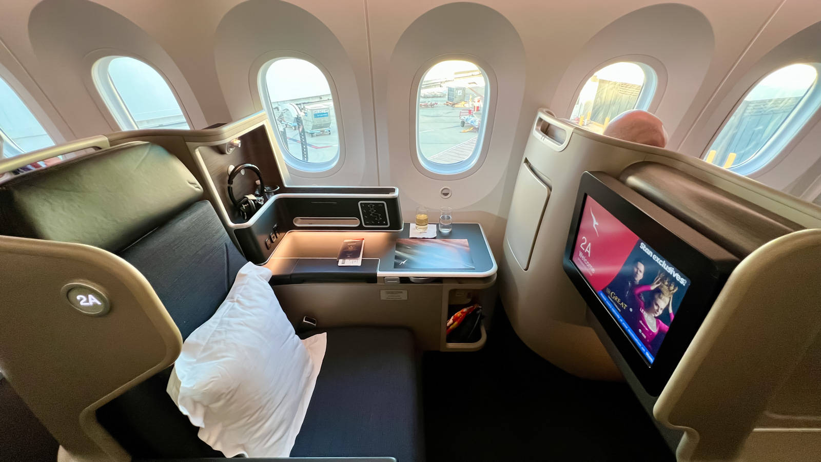 Qantasairways A380 Förstaklassäte - Qantas Airways A380 First Class Seat. Wallpaper