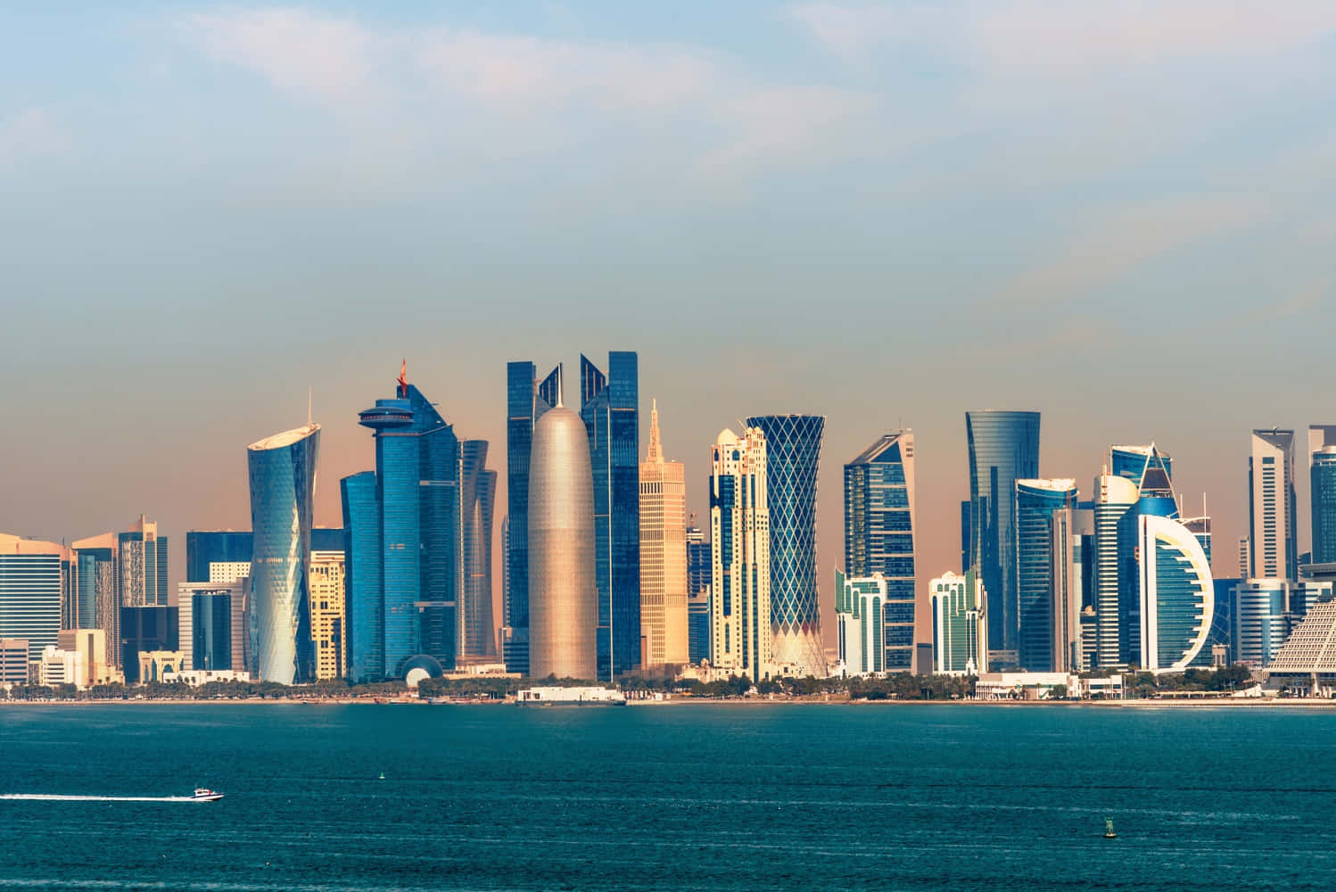 Horizontede Doha, Qatar.