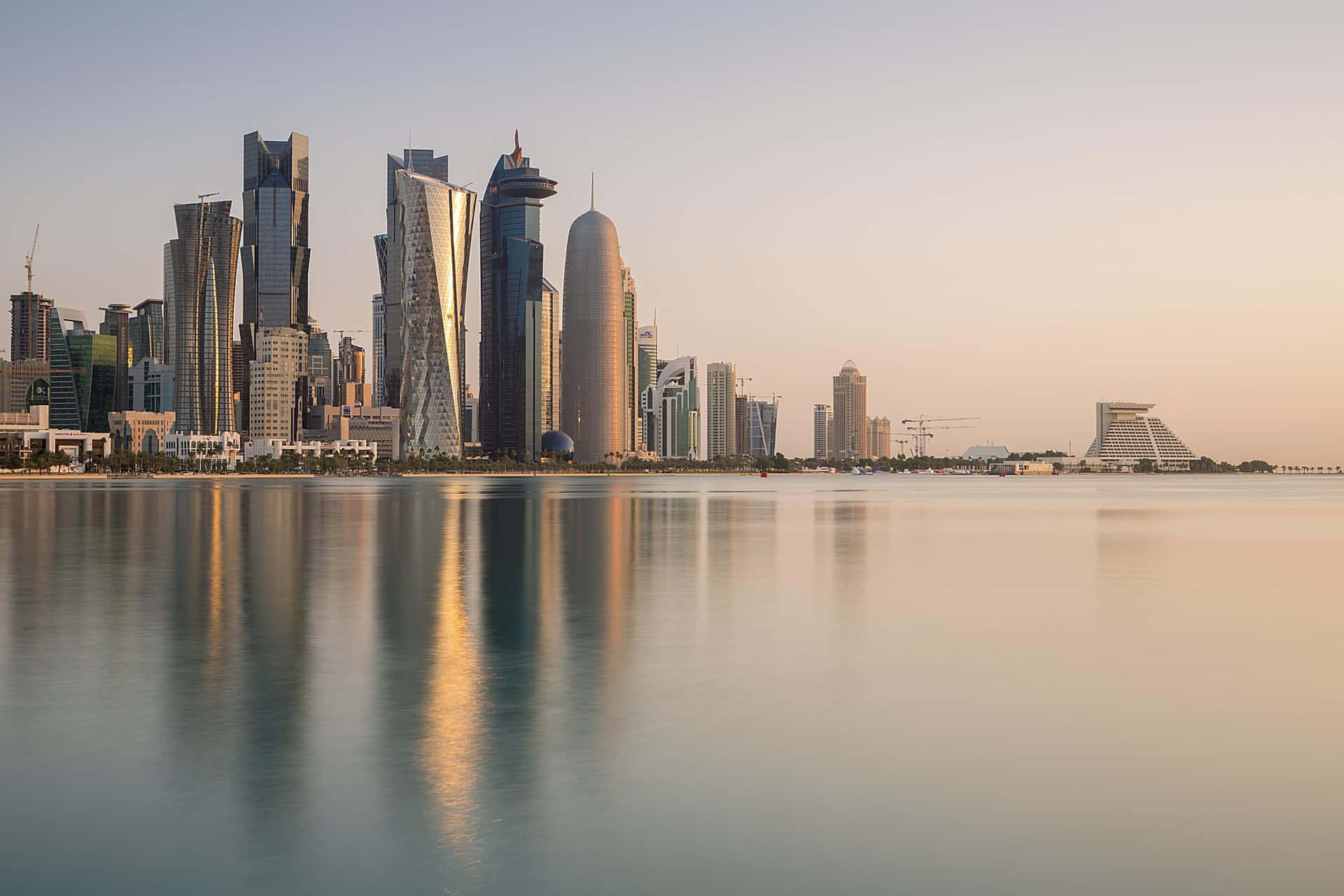 Spektakulärutsikt Över Doha, Qatar