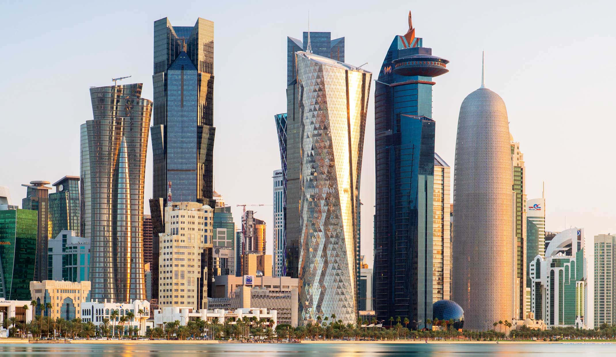 Diebrücke Von Katar, Die Skylines Verbindet