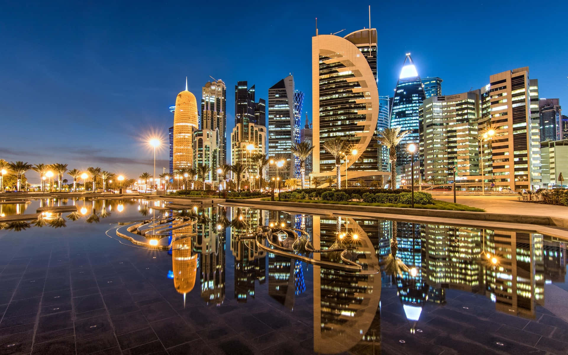 Willkommenin Der Atemberaubenden Stadt Doha, Katar