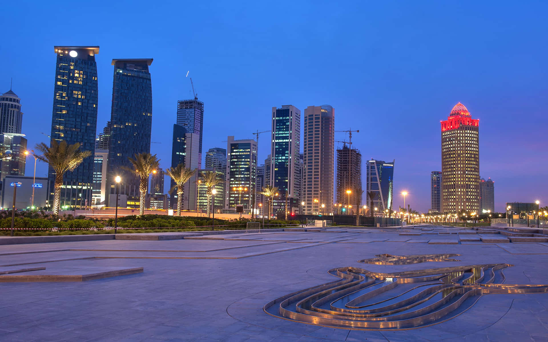 Erlebensie Die Majestätischen Ansichten Von Katar