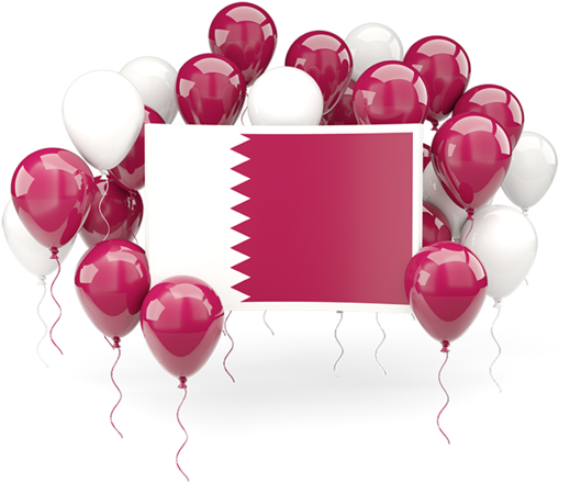 Qatar Flag Celebration Balloons PNG