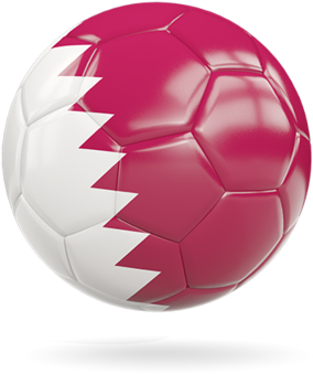 Qatar Flag Football Design PNG