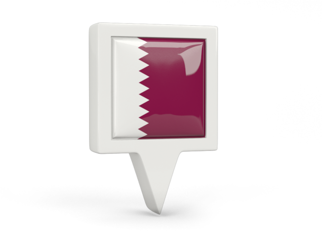 Qatar Flag Pin Design PNG