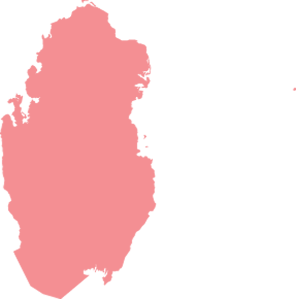 Qatar Map Silhouette Pink PNG