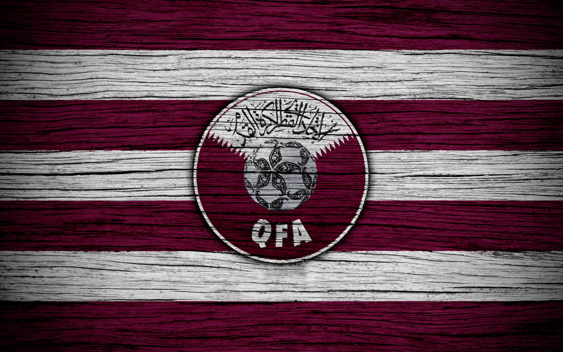 Qatar National Football Team's Logo Wood Art