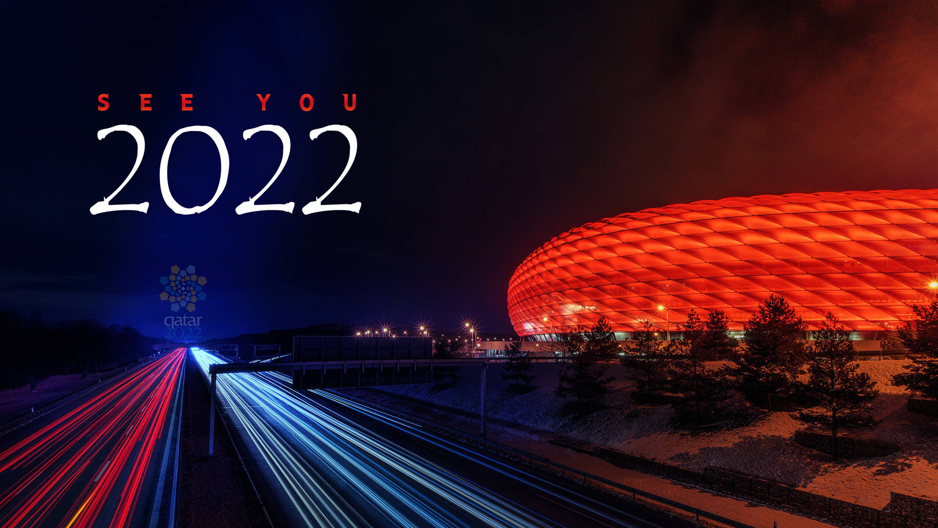 Get ready for an amazing football journey, the Qatar Stadium of the Fifa World Cup 2022! Wallpaper