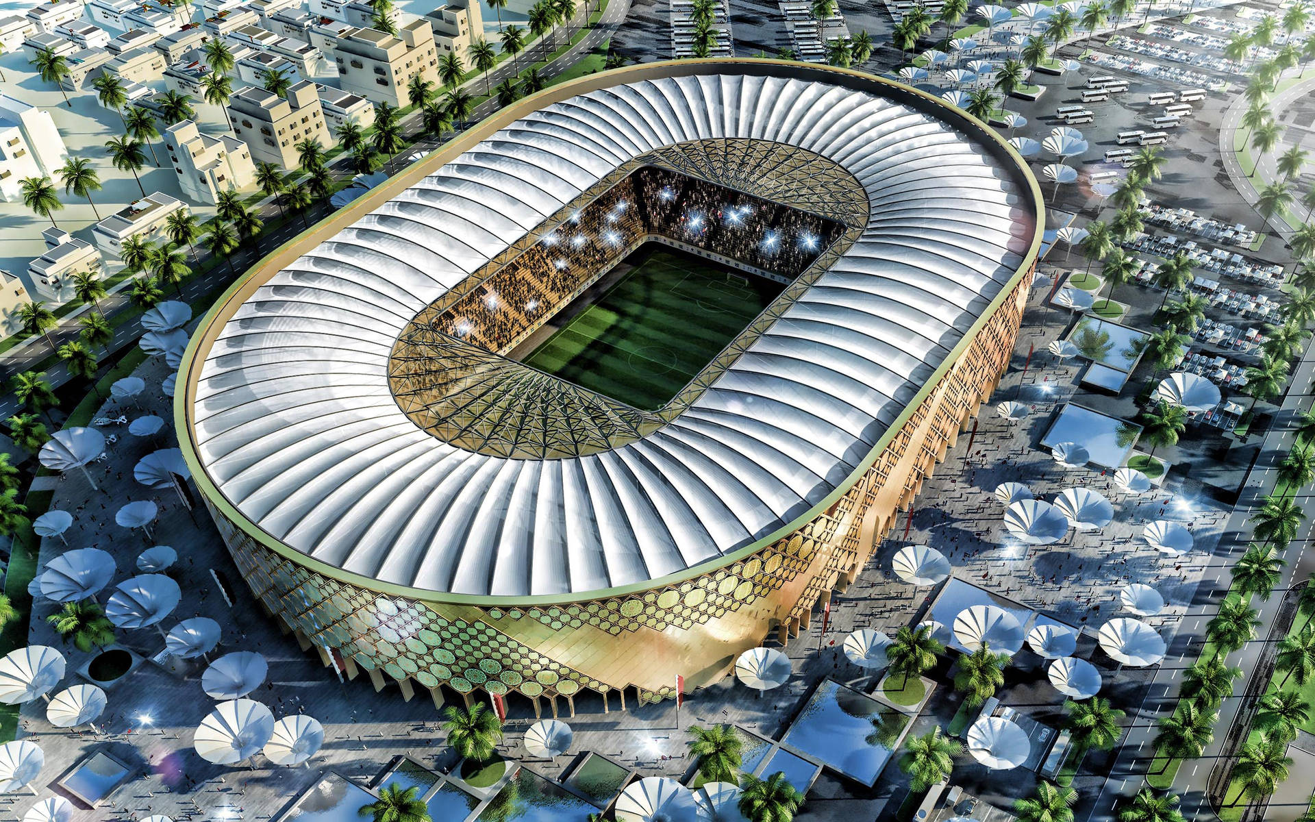 Qatar University Stadium Fifa World Cup 2022 Wallpaper