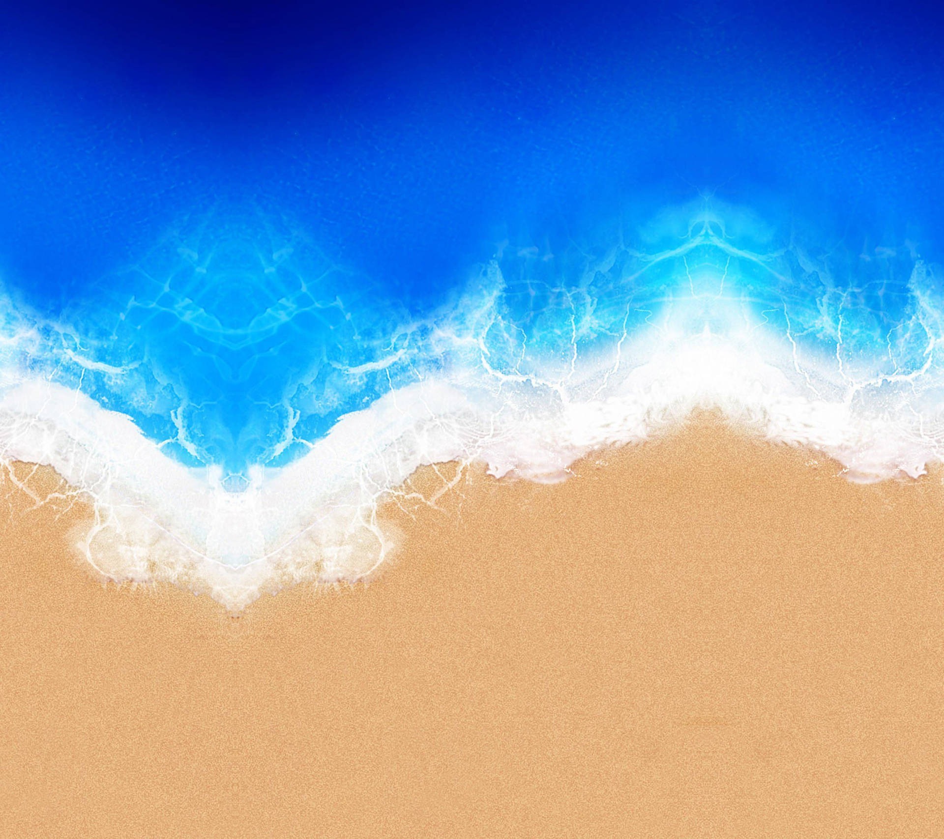 Qhdutsikt Över En Blå Ocean Från Luften Wallpaper
