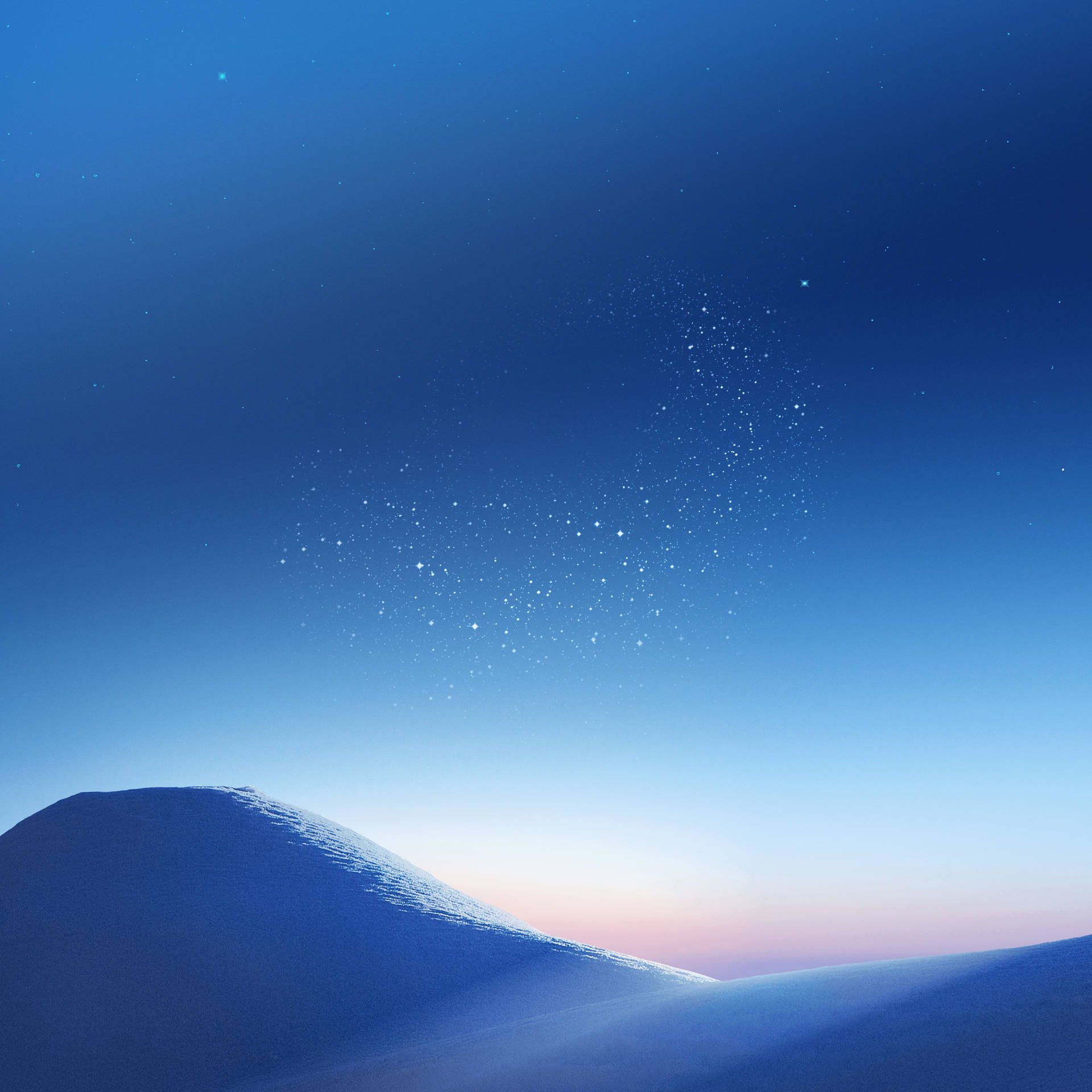 QHD Snowy Mountain On A Soft Sky Wallpaper