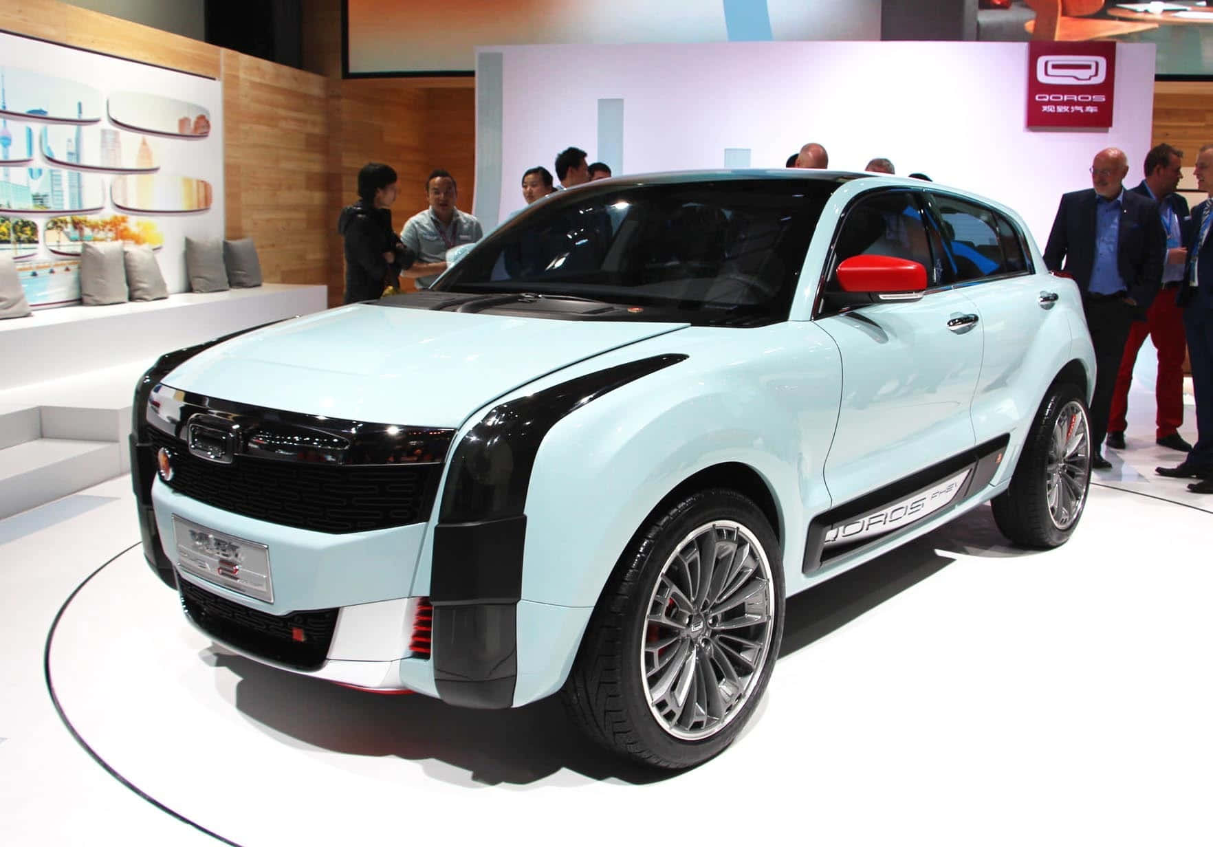 Qoros 2 Suv Concept Car Showcased In Vivid Red Color Wallpaper