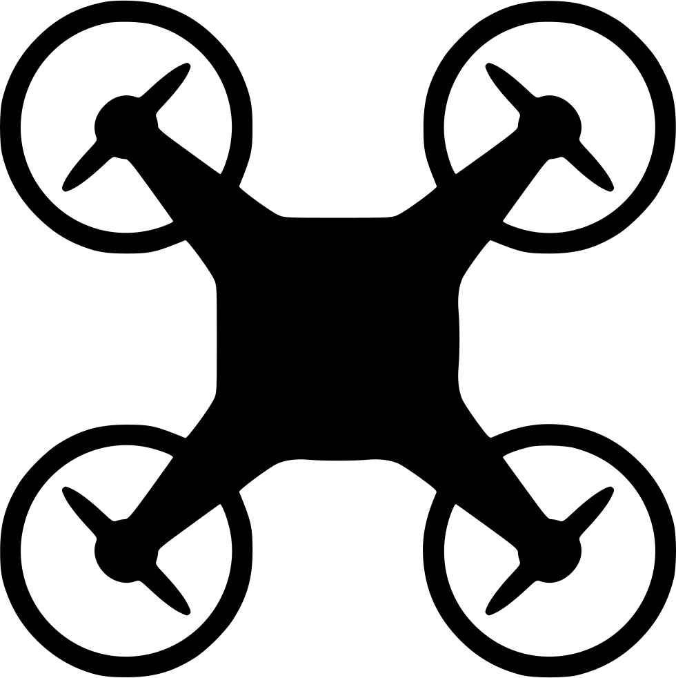 Quadcopter Drone Silhouette PNG
