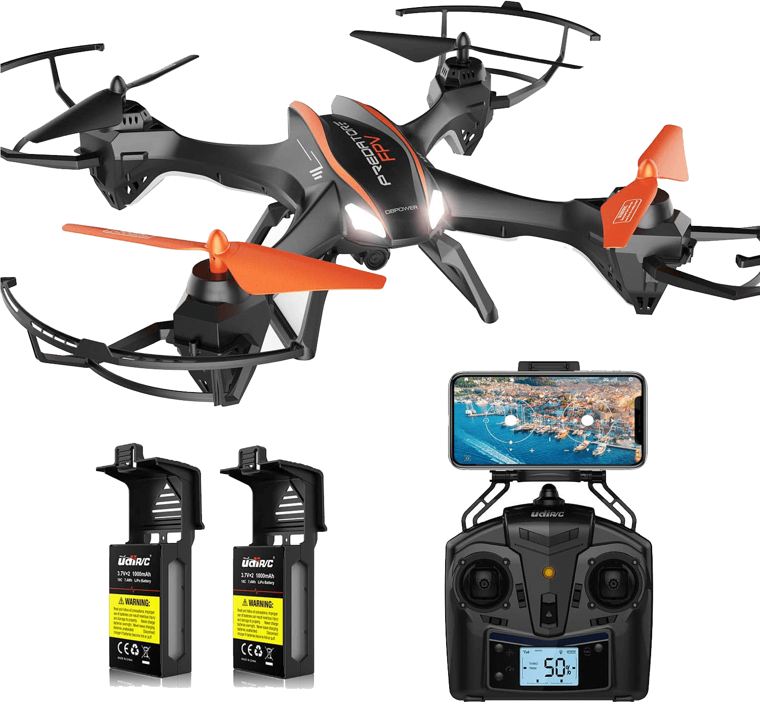 Quadcopter Dronewith Accessories PNG