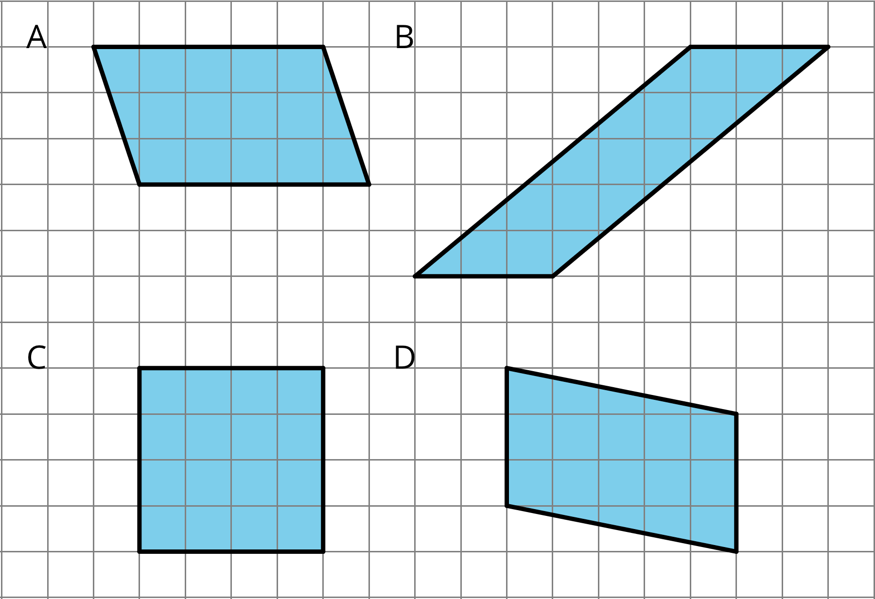 Quadrilateralson Graph Paper PNG