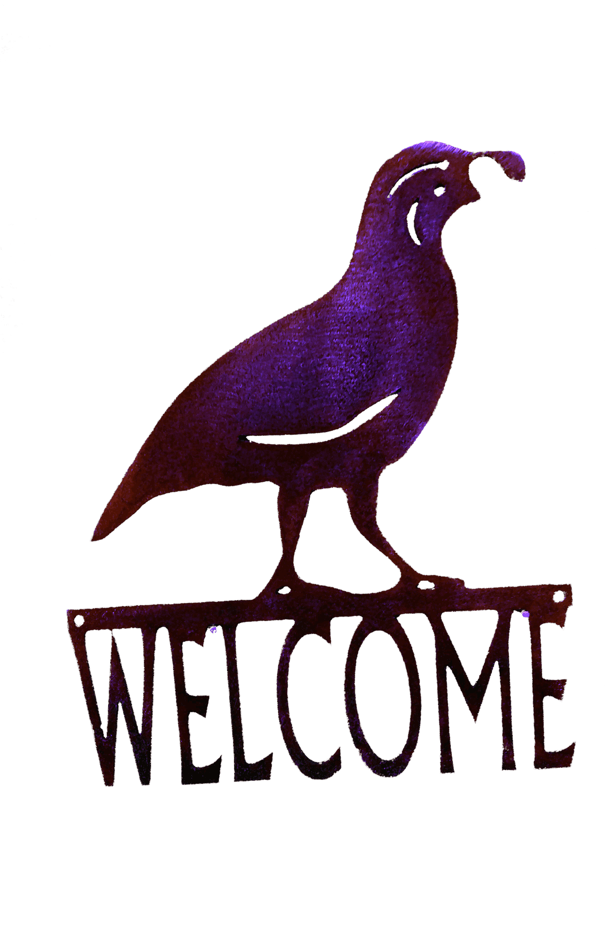 Quail Welcome Sign PNG