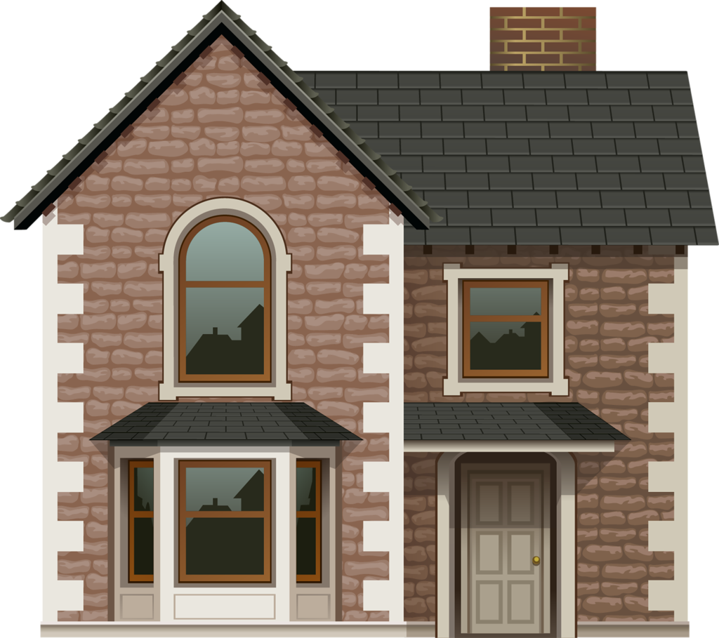 Quaint Brick House Illustration PNG