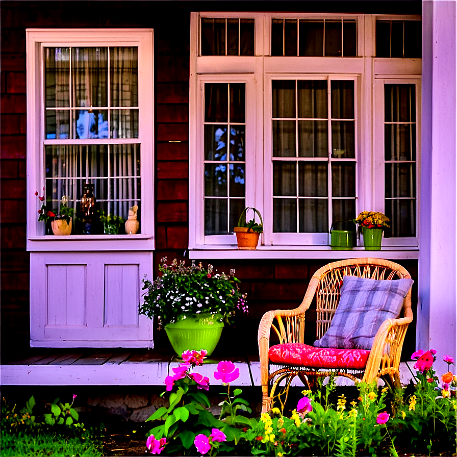 Quaint Cottage Porch Png 06202024 PNG