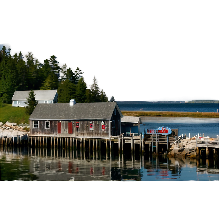 Quaint Maine Fishing Harbor Png 93 PNG