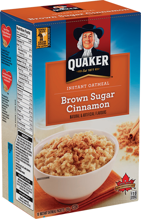 Quaker Instant Oatmeal Brown Sugar Cinnamon Box PNG