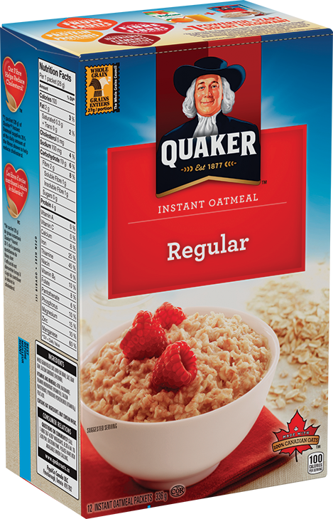 Quaker Instant Oatmeal Regular Box PNG